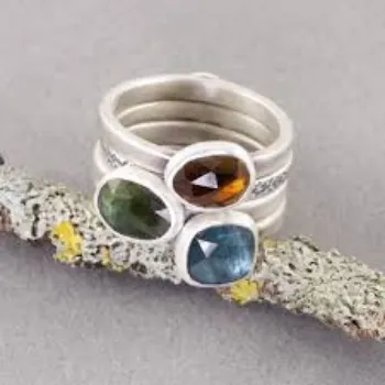 Silver Gemstone Rings
